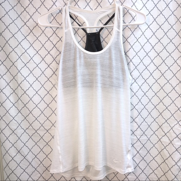Nike Tops - 👚NIKE DRI-FIT 2in1 sport bra + white tank top S